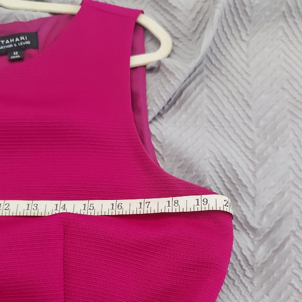 Tahari Fuchsia Sleeveless Dress - Picture 4 of 8